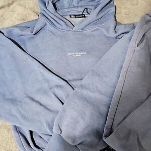 Zara light blue sweat outfit